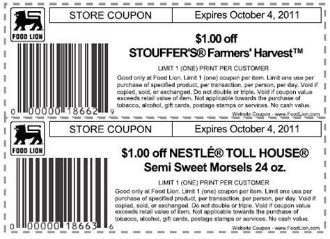 The Thrifty Deafies: Food Lion: Printable Coupons