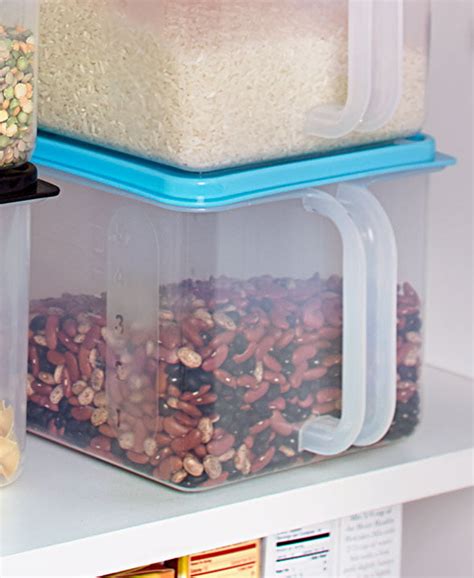 Bulk Food Plastic Storage Bins with Handle and Lid for Pantry, Blue - Walmart.com