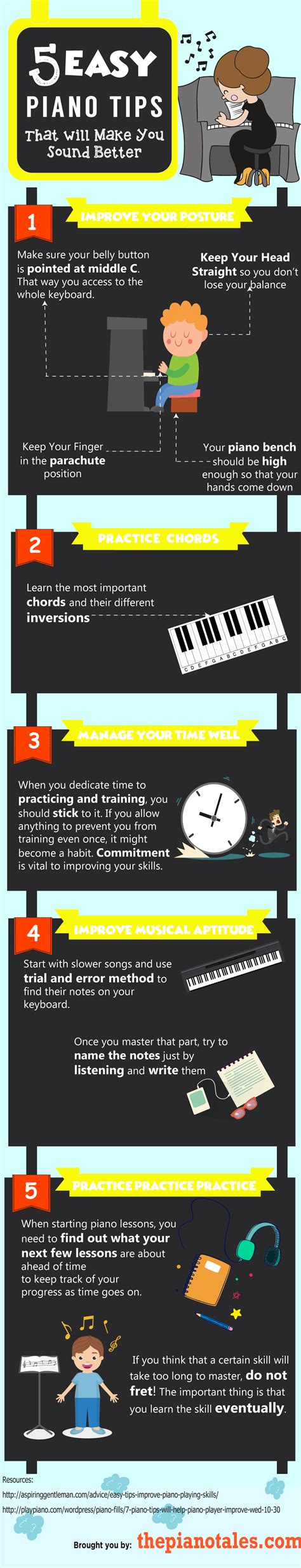 5 Easy Piano Tips That Will Make You Sound Better [Infographic]