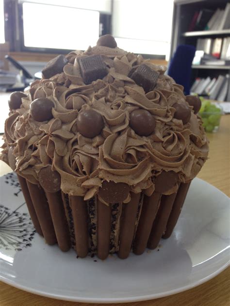 Chocolate giant cupcake | Chocolate giant cupcake, Cake, Giant cupcakes