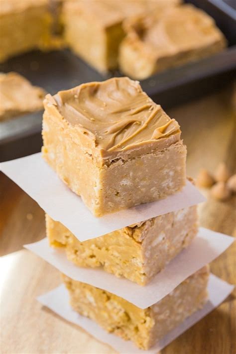 Healthy No Bake Triple Peanut Butter Bars