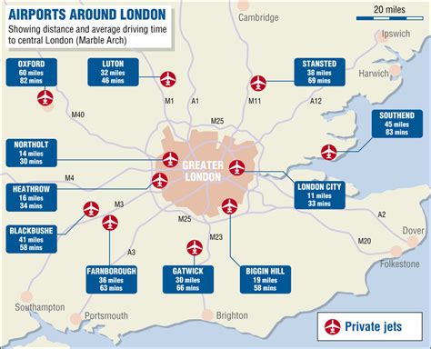 Map Of London Airports - Metro Map