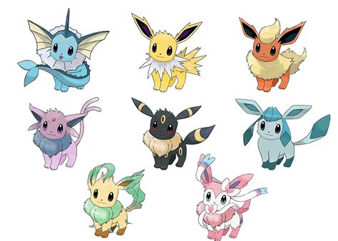 Eevee Evolutions with Sylveon Wallpapers on WallpaperDog