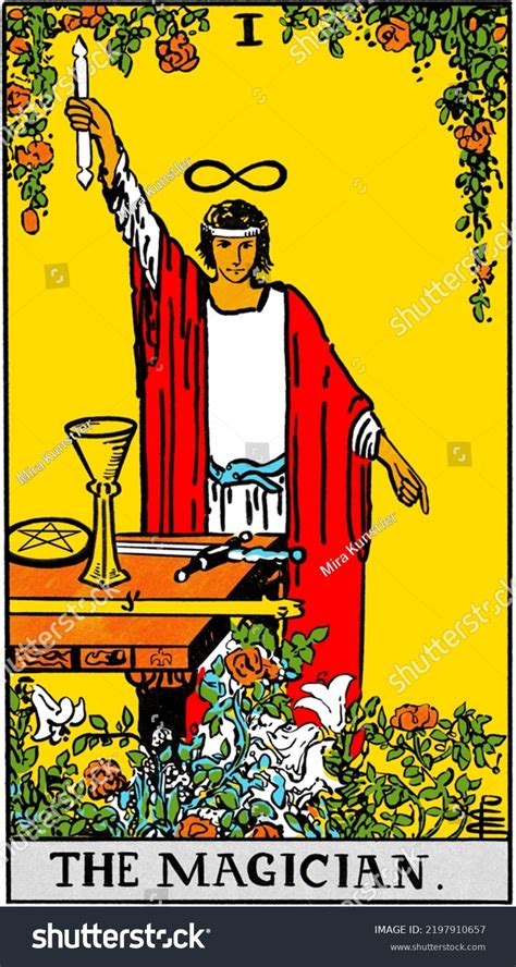 Magician Tarot Deck Digital Art Card Stock Illustration 2197910657 ...