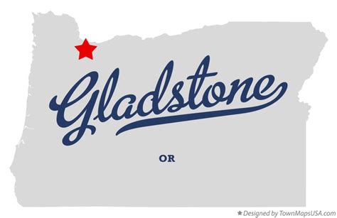 Map of Gladstone, OR, Oregon