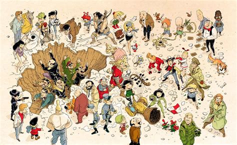 All the Belgian comic heroes in the cover illustration by Stedho for ...