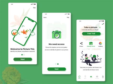 Flower Identification App - Free XD Resource | Adobe XD Elements