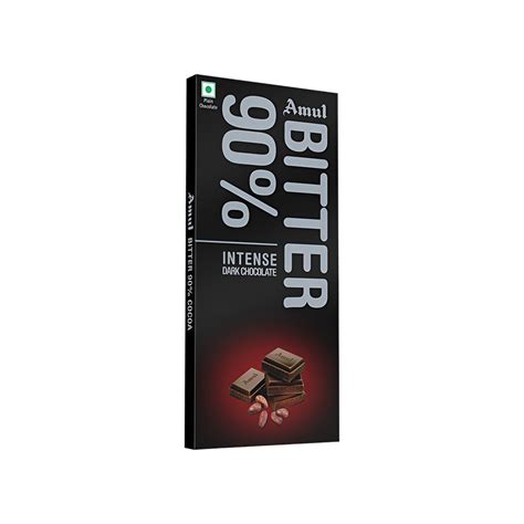 Amul 90% Bitter Dark Chocolate Price - Buy Online at ₹140 in India