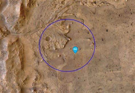 Location Map for Perseverance Rover - NASA Mars