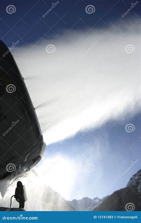 Artificial snow system stock image. Image of sport, winter - 12741383