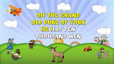 The Grand Old Duke Of York Sing 2 Me Nursery Rhyme Karaoke - YouTube