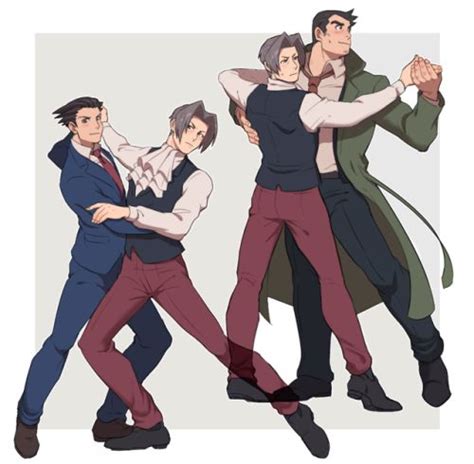 Cute Edgeworth x Wright Fanart