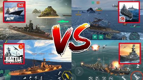 Modern Warships VS World Of Warships Blitz VS Battle Of Warships VS ...