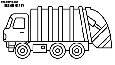 Garbage Truck Coloring Page | Truck Coloring Pages | The history of ...