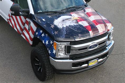 American Flag & Eagle Truck Wrap