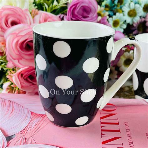 Coffee Mugs Mugs Black & White Modern set of Four - On Your Shelf