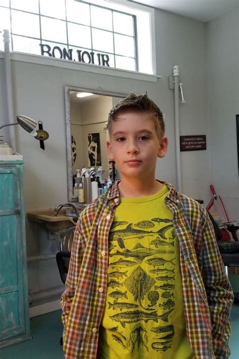 This young man received a styligh haircut www.salonsalado.com #haircuts #color #expert # ...