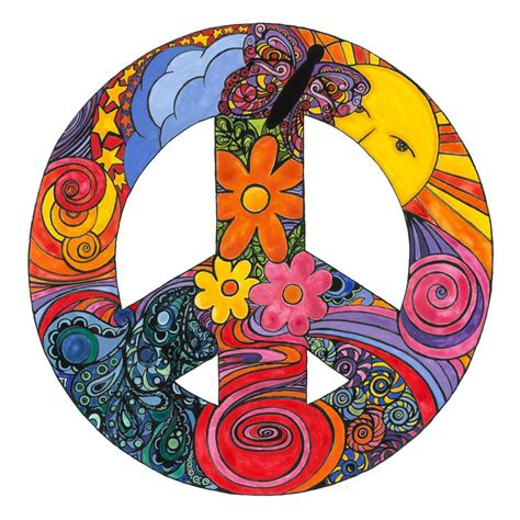 Peace Sign Art Print by Little Island Company - X-Small in 2020 | Peace sign art, Peace art ...