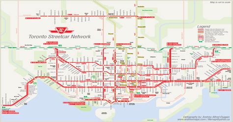 Excellent TTC Streetcar map, with all stops. Showing potential new lines too. : toronto