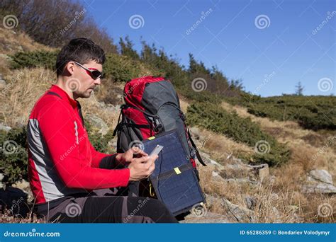 Mans Hiking in the Mountains. Stock Image - Image of couple ...