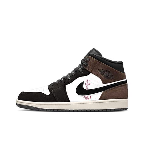 Travis Scott Brown Custom Air Jordan 1 Mid – SHECUSTOMIZE