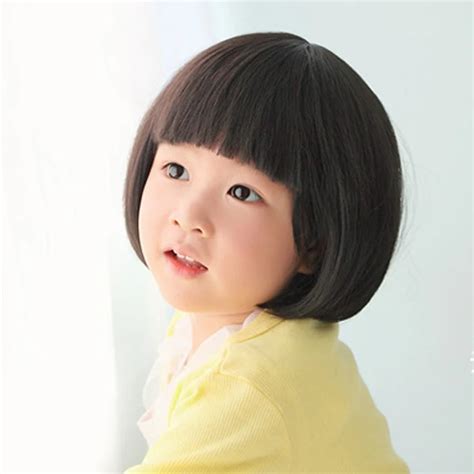 Perruque Natural Courte Cute Little Fairy Elves like Kids Hair Wigs Black Short Brown Bob Wig ...