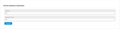 Ferrite Core Inductor Calculator