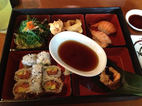 Beautiful bento box from our favorite sushi place. | Delicious restaurant, Food, Tasty