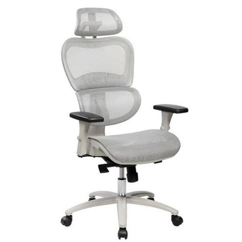 Urban Designs High Back Mesh Office Executive Chair with Neck Support - Grey - Walmart.com ...