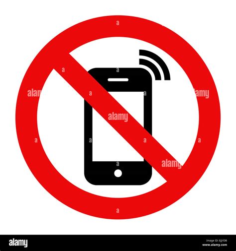 Mobile Phone prohibited. No cell phone sign isolated on white Stock ...