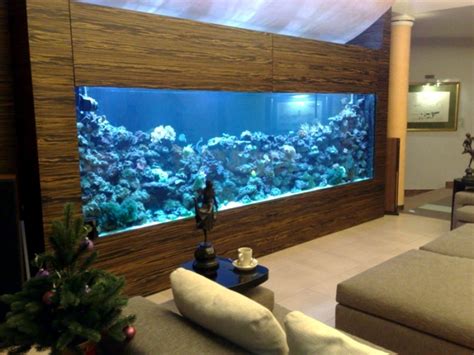 100 ideas integrate aquarium designs in the wall or in the living room ...