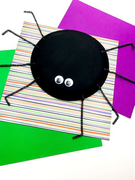 Spider Paper Plate Craft for Kids - The Mommyhood Life