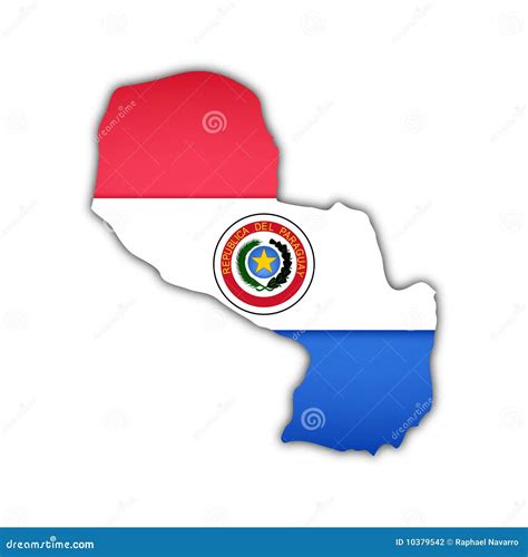 Map And Flag Of Paraguay Stock Photography - Image: 10379542