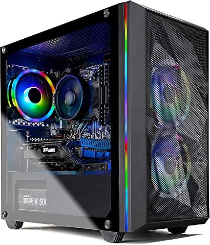 SkyTech Chronos Mini Gaming Computer PC Desktop - AMD Ryzen 5 3600 3.6 ...