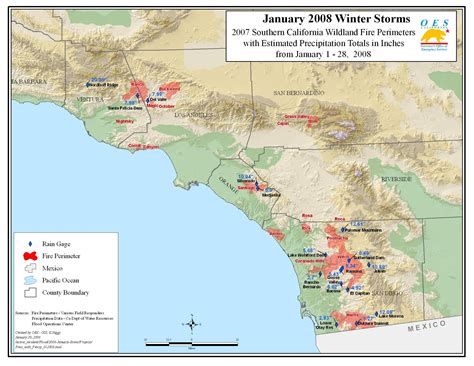 Ca Oes, Fire - Socal 2007 - Live Fire Map California | Printable Maps