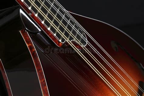 Mandolin on black stock photo. Image of play, banjo, interpret - 49589086