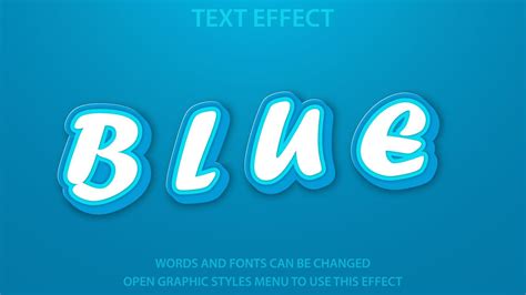 blue text effect. Vector illustration. Editable 4697679 Vector Art at Vecteezy