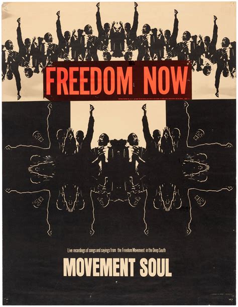 Hake's - RARE CIVIL RIGHTS "MOVEMENT SOUL" 1967 ALBUM ADVERTISING POSTER.