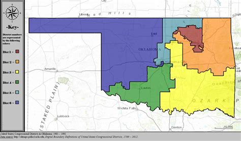 Oklahoma historical congressional district maps - BatesLine