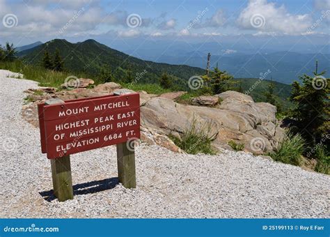 Summit of Mount Mitchell stock image. Image of state - 25199113