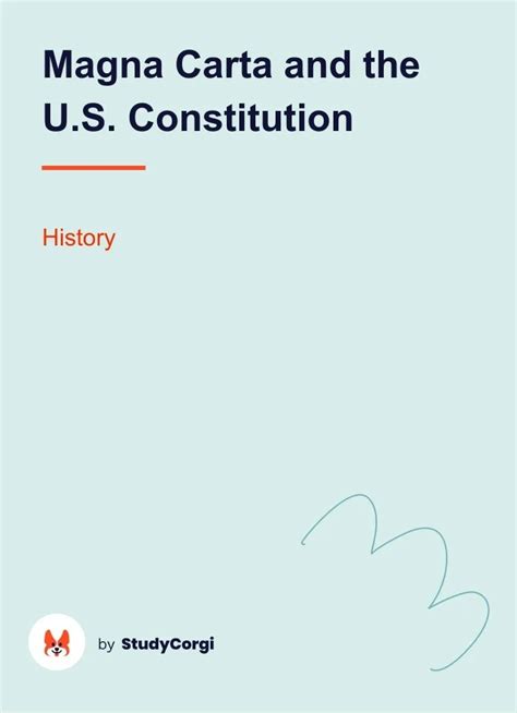 Magna Carta and the U.S. Constitution | Free Essay Example