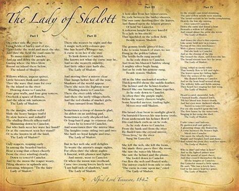 The Lady of Shalott Alfred Lord Tennyson Poem 10x8 Print - Etsy | The ...