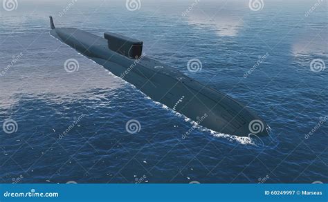 Russian Borei Class Submarine at Sea Stock Illustration - Illustration of naval, energy: 60249997