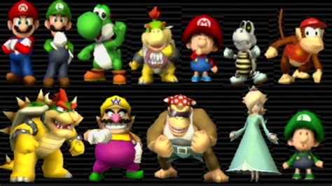 Mario Kart Wii - All Characters - YouTube