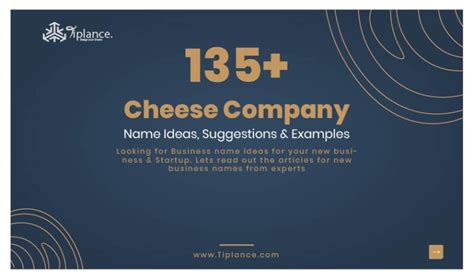 135+ Creative Cheese Company Names & Suggestions - Tiplance