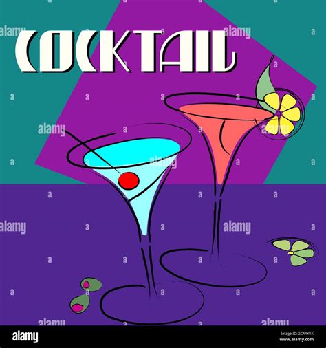 Two martini lunch Stock Vector Images - Alamy