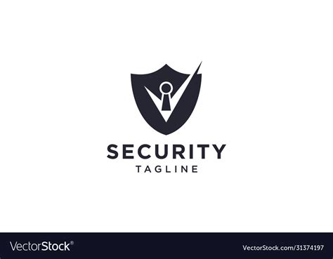 Creative shield for security logo design Vector Image