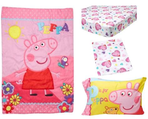 Peppa Pig 4-Piece Toddler Bedding Set - Walmart.com | Toddler bed set, Toddler playroom, Bedding set