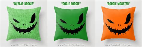 Oogie Boogie Nightmare Before Christmas Throw Pillow 16x16 Cover Unique Scary Cute Halloween ...