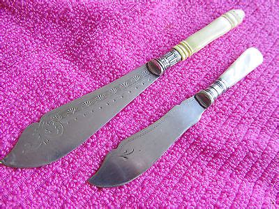 Two Vintage Silver/Silver Plate Fish Knives -- Antique Price Guide Details Page